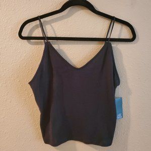 Cropped Double Strap Tank Top